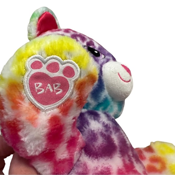 Build-A-Bear Workshop Rainbow Leopard Print Teddy Bear Plush Stuffed Animal 16” - Picture 8 of 10